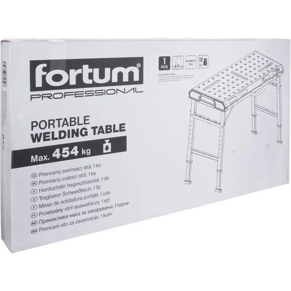 Portable welding stand, adjustable and foldable (705–930 mm)