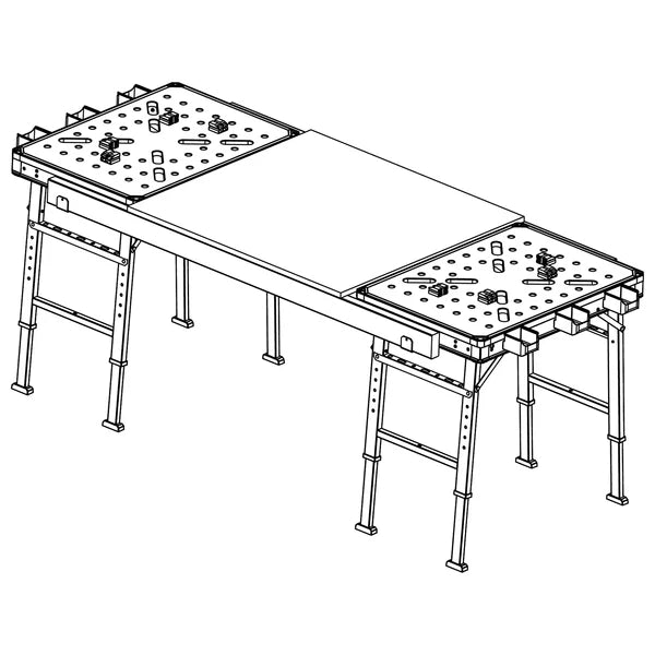 Portable, Adjustable Workbench - 850x600mm - 450kg load capacity